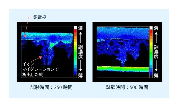 銅元素の分布確認